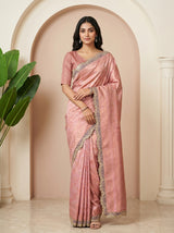 Pink  Saree
