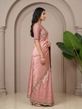 MIMOSA Pink Saree Saree — pose 3 styling detail