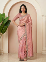 MIMOSA Pink Saree Saree — pose 4 styling detail