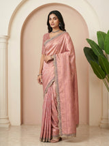 MIMOSA Pink Saree Saree — pose 5 styling detail