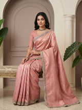 MIMOSA Pink Saree Saree — pose 8 styling detail