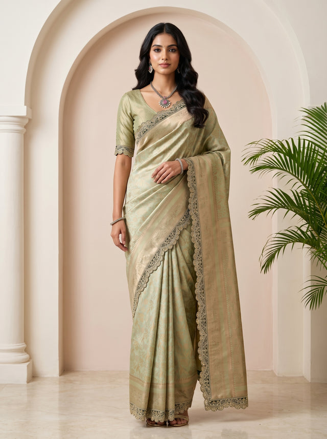 Pista  Saree