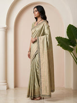 MIMOSA Pista Saree Saree — pose 3 styling detail