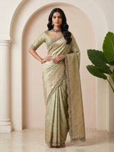 MIMOSA Pista Saree Saree — pose 4 styling detail
