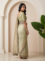 MIMOSA Pista Saree Saree — pose 7 styling detail