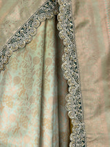 MIMOSA Pista Saree Saree — fleets shot full lifestyle