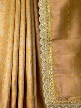 MIMOSA Mustard Kanjivaram Art Silk Saree — fleets shot full lifestyle