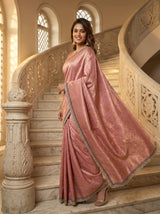 MIMOSA Pink Kanjivaram Art Silk Saree — pallu detail