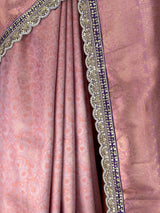 MIMOSA Pink Kanjivaram Art Silk Saree — fleets shot full lifestyle