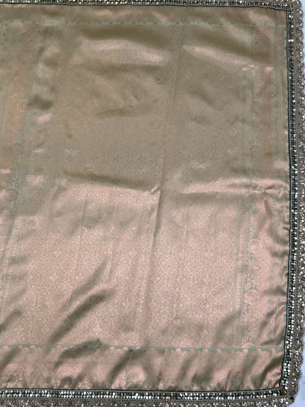 MIMOSA Pista Kanjivaram Art Silk Saree — pallu and zari work detail