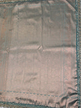MIMOSA Sapphire Kanjivaram Art Silk Saree — pallu and zari work detail
