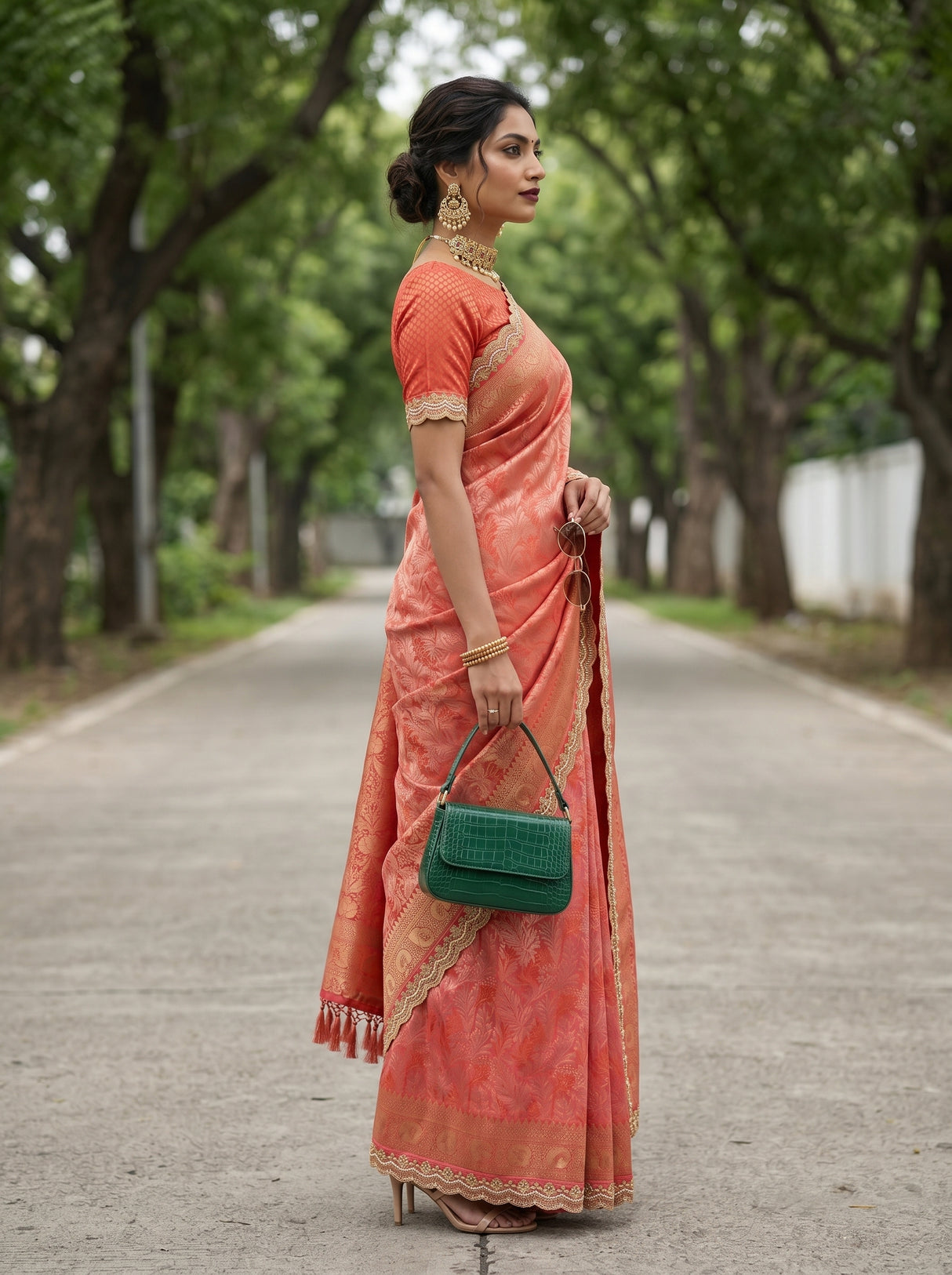 MIMOSA Saree Saree — pose 3 styling detail