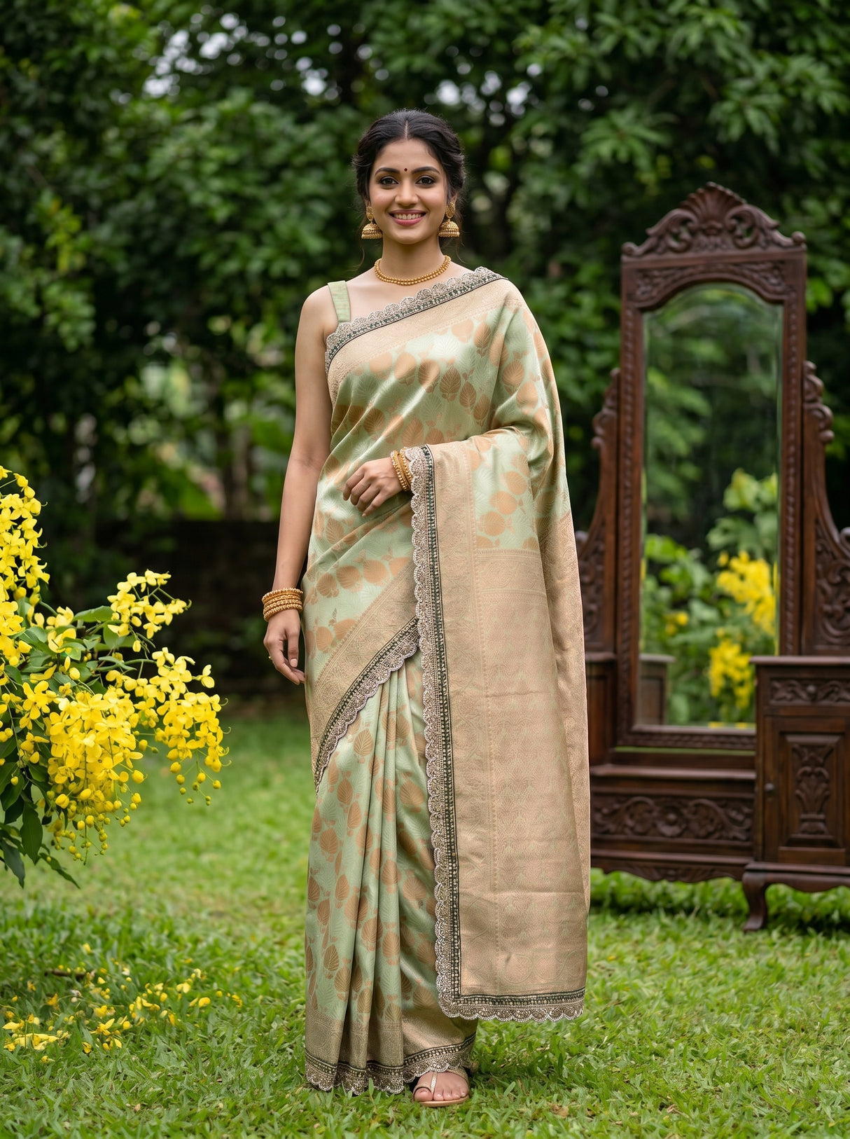 MIMOSA Saree Saree — front view on mannequin