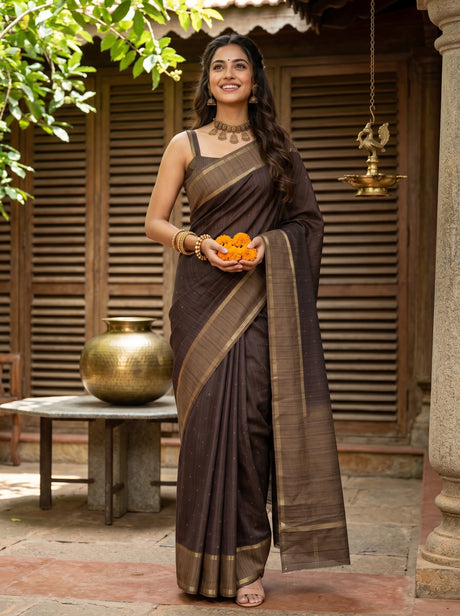 Chocolate  Saree