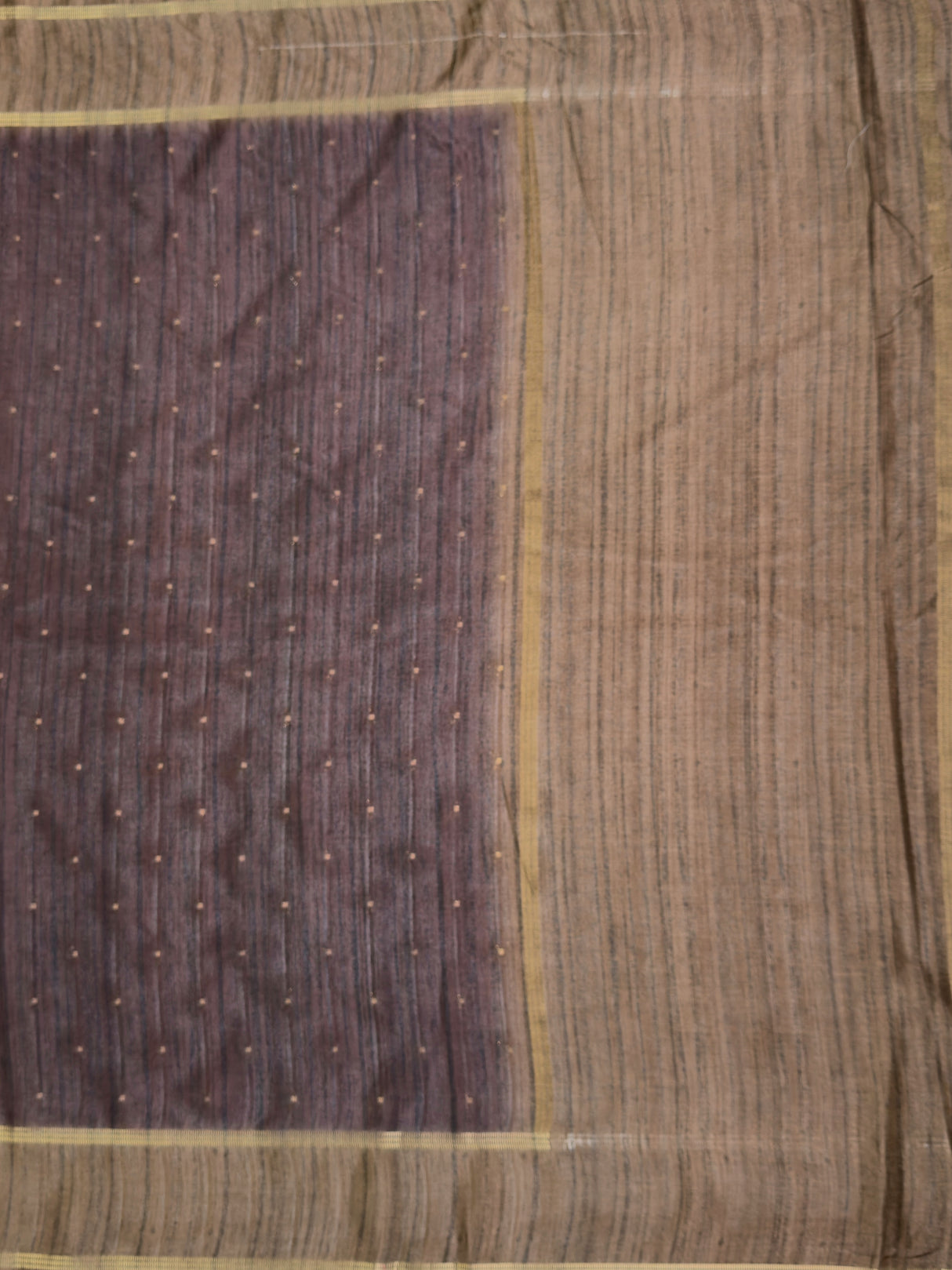MIMOSA Chocolate Saree Saree — pallu and zari work detail