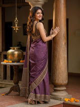 MIMOSA Wine Saree Saree — pose 7 styling detail