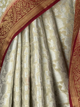 MIMOSA White Kanjivaram Saree — fleets shot full lifestyle