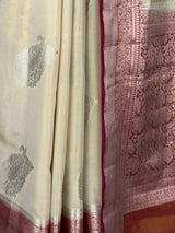MIMOSA White Kanjivaram Saree — fleets shot full lifestyle