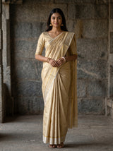 White crepe Saree