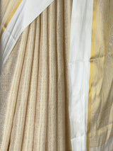 MIMOSA White Mysore Silk Saree — fleets shot full lifestyle