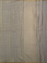 MIMOSA White Mysore Silk Saree — pallu and zari work detail
