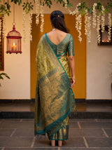 MIMOSA Olive Saree Saree — pose 2 styling detail