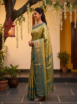 MIMOSA Olive Saree Saree — pose 3 styling detail