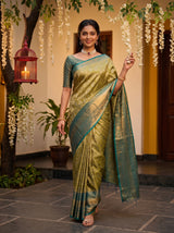 MIMOSA Olive Saree Saree — pose 6 styling detail