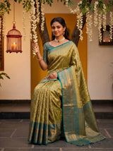 MIMOSA Olive Saree Saree — pose 8 styling detail