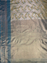 MIMOSA Olive Saree Saree — pallu and zari work detail