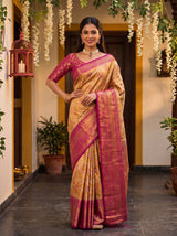 MIMOSA Orange Saree Saree — pose 4 styling detail