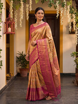 MIMOSA Orange Saree Saree — pose 5 styling detail