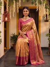MIMOSA Orange Saree Saree — pose 8 styling detail