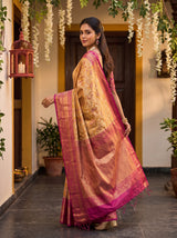 MIMOSA Orange Saree Saree — pose 9 styling detail
