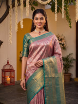 MIMOSA Pink Saree Saree — pose 10 styling detail