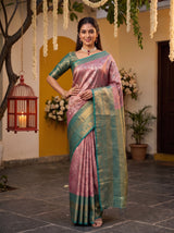 MIMOSA Pink Saree Saree — pose 4 styling detail