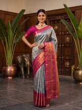 MIMOSA Sapphire Saree Saree — pose 4 styling detail