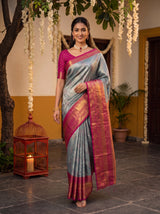 MIMOSA Sapphire Saree Saree — pose 6 styling detail