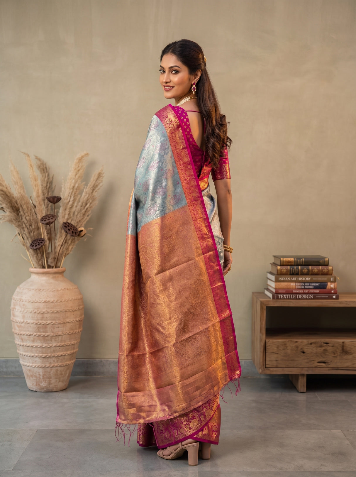 MIMOSA Sapphire Saree Saree — pose 7 styling detail