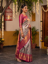MIMOSA Violet Saree Saree — pose 3 styling detail