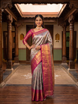 MIMOSA Violet Saree Saree — pose 4 styling detail
