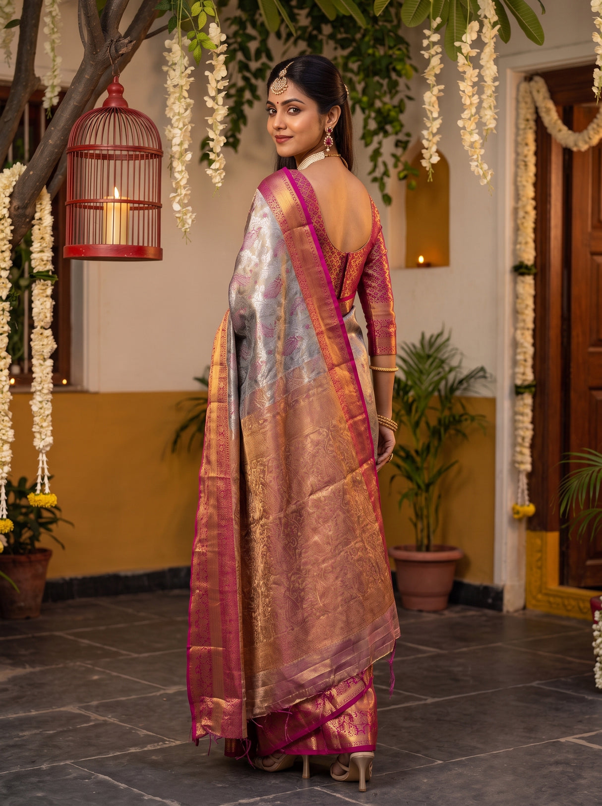 MIMOSA Violet Saree Saree — pose 7 styling detail