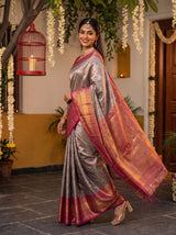 MIMOSA Violet Saree Saree — pose 9 styling detail