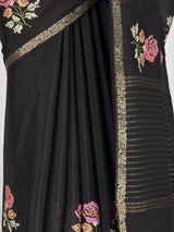 MIMOSA Black Jaipur Saree — fleets shot full lifestyle