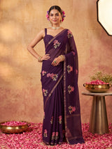 MIMOSA Jamun Jaipur Saree — pose 4 styling detail
