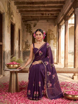 MIMOSA Jamun Jaipur Saree — pose 8 styling detail