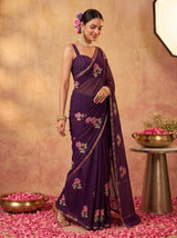 MIMOSA Jamun Jaipur Saree — pose 9 styling detail