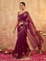 MIMOSA Magenta Jaipur Saree — pose 6 styling detail