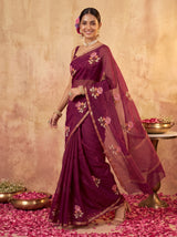 MIMOSA Magenta Jaipur Saree — pose 9 styling detail