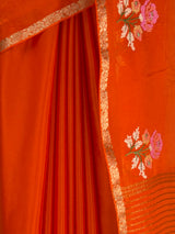MIMOSA Orange Jaipur Saree — fleets shot full lifestyle